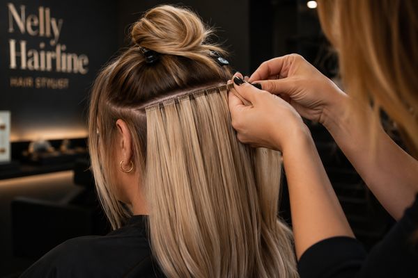 Pose d'extensions de cheveux à domicile